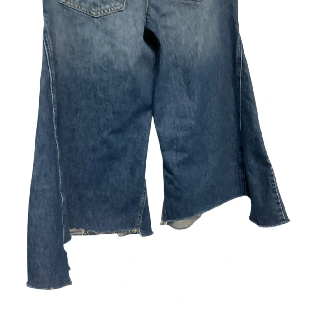 We The Free Ripple Wide-Leg Pieced Cropped Jeans
